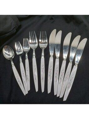 Kaysons Golden Rhapsody Soup Spoon Forks Knives Lot Of 10